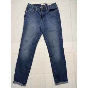 Jessica Simpson Rolled Crop Skinny Denim Jeans Womens Size 4 / 27 Factory Fade